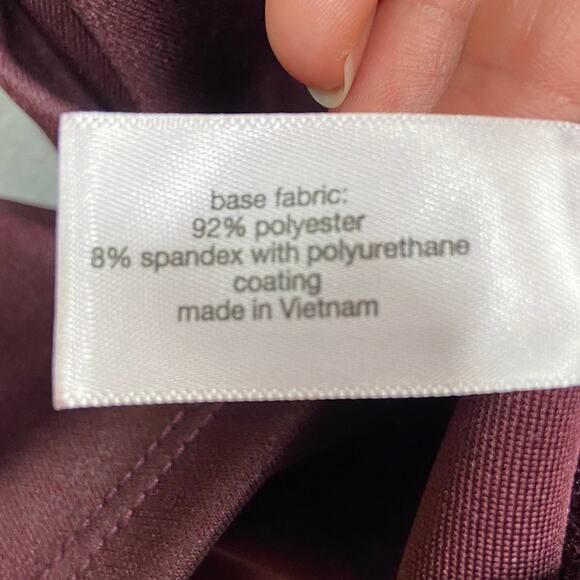 Lane Bryant Blouse Plus Size 22-24 Coated Stretch V-Neck Top Glam‎ Minimalist - Picture 7 of 11